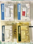 (4) Cooper Electronic Dimmers Master W/ Color Change Faceplate AAL06-C1-K-L. Fixed Price $44.95.