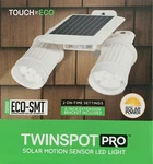 Touch Of Eco TOE031 Twinspot Pro Dual Solar Motion Spotlight, White! New!. Fixed Price $49.99.