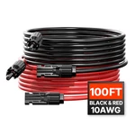 100FT Solar Panel Extension Wire Female & Connectors 10AWG Set Of 2. Fixed Price $87.99.