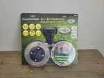 Luminar Solar Led In-ground Disk Lights 4 Pk Low Profile Pucks Stainless Finish. Fixed Price $18.00.