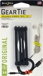 Nite Ize 4-PACK Gear Reusable Rubber Twist Tie, 3" Black. Fixed Price $10.69.