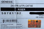 Honeywell Genesis 5078 24/4P CAT5E Lan U/utp Networking Cable Riser YELLOW/100FT. Fixed Price $24.99.