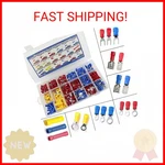 Amlits 300 Pcs Insulated Wire Electrical Connectors - Butt, Ring, Spade, Quick. Fixed Price $15.04.