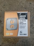 Hubbell Raco 902C 4" Duplex Receptacle Square Cover Steel. Box Of 10 New. Fixed Price $18.90.