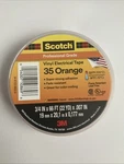 (7) Scotch 3M 66' Orange Vinyl 35 Electrical .75 " Phase Roll Tape Plastic. Fixed Price $20.00.
