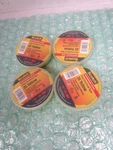 New Lot Of 4 Scotch 35, Yellow, 1/2" X 20', Vinyl Coding Electrical Tape, 102571. Fixed Price $28.00.