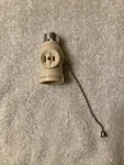 Vintage Light Bulb Socket Outlet Adapter, White, Pull Chain.. Fixed Price $17.00.