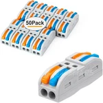 Gkeemars 50 Pcs 2 Conductor Compact Connectors, Lever Wire Assortm.... Fixed Price $26.35.