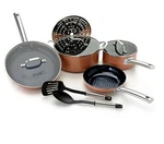 Shaq Diamond Infused Round 10 Pc. Set Copper Pans Brand New Sealed Box Pots. Fixed Price $77.34.