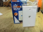 5 Pack Lot Leviton Flush Mount White Jack Telephone Wall Plate C0249-W. Fixed Price $10.48.