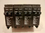 (4) New Eaton BR2020 20AMP Tandem Circuit Breaker Cutler Hammer 4PC. Fixed Price $74.00.
