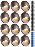 12 Pack Low Voltage Recessed Led Deck Lightt, Anti-glare Step Riser. Fixed Price $69.99.