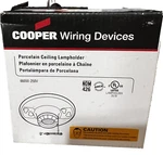 Cooper Porcelain Ceiling Lampholder Keyless Light Socket With Pull Chain. Fixed Price $14.00.