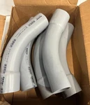 (qty. 5) Abb UA7AHB-CAR Pvc Fitting 45 Bell End Elbow Sch 40. Fixed Price $15.00.