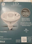 Ge Led+ Linkable Flood Bulb, Warm White, 1200 Lumens, 15 Watt PAR38. Fixed Price $16.50.