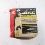 Pack Gardner Bender Coaxial Staples 1/4" PSB-100. Fixed Price $8.49.