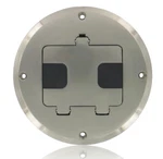 Hubbell Raco 6239NI Round Floor Box Set Outlet Cover Satin Nickel. Fixed Price $110.99.
