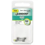 Jandorf 60673 Series Time Delay Fuse, 0.01 Ohm, 500 Ma, 250 V, 35 Interrupt, G. Fixed Price $17.45.
