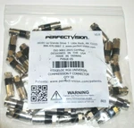 Perfect Vision PV6UE-05 Ridgeloc Compression Connectors RG6 Coax Cable Bag Of 50. Fixed Price $19.95.