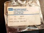 Inhalation Valve 7700-17, North Safety Equipment, Nos. Fixed Price $10.00.