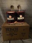 Vintage Busch Beer Drum Lights Signs Lot Of 2 Nos Lamps Original Box 1975 Bar. Fixed Price $249.97.