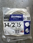 New Southwire Romex Simpull 15 Ft. 14/2 Indoor Wire/copper Nm-b Cable. Fixed Price $14.00.