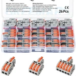 Gkeemars 26PCS Compact Splicing Connectors Wire Kit 2, 3 And Clear. Fixed Price $21.77.