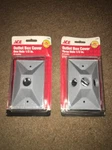 Lot Of 2) Ace Three Hole 1/2" Grey Outlet Box Cover Model # 31659 One 31658. Fixed Price $7.49.