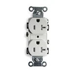 Hubbell CR20WHITR RECEPTACLE,WHITE,20 A,2P3W,SIDE,1PK 2HDY9. Fixed Price $15.42.