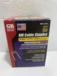 Gardner Bender MSI-50 Xl Nm Cable Wood Insulated Staples Size 1-1/2 H1/2W50COUNT. Fixed Price $7.00.