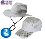 2 Polar Hydro Evaporative Cooling Hat Uv Reflective Protection Bucket Solar Cap. Fixed Price $12.95.