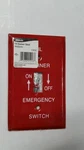 Oil Burner Steel Wallplate Cover Red By Amerelle #C973T Shut Off Toggle New Ul. Fixed Price $6.95.