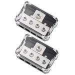 Way Power Distribution Block, 1X 0/2/4 Awg Gauge In 4X 4/8/10 Out Amp. Fixed Price $21.33.