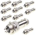 Aviation Plug Connector 10 Pairs Female Panel Metal Wire 16MM .... Fixed Price $18.42.