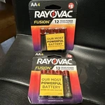 Packs 4 Rayovac Fusion Aa Premium Alkaline Batteries Exp December 2035. Fixed Price $7.20.