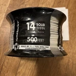 Southwire 11580858 14 Solid Building Wire, White, 500 Ft. - New Condition. Fixed Price $55.00.