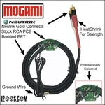 5 Ft Mogami Rca Phono Cable, Neutrik Gold Connects, & Ground / Earth Wire Pcb. Fixed Price $75.00.