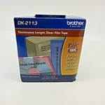 Brother DK-2113 Continuous Length Black Clear Film Tape For Ql Label Printers. Fixed Price $39.99.
