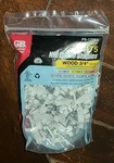 Gb 175PC Nm Cable Staples -wood 3/4"- Item #PS-175BG. Fixed Price $11.64.