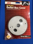 Ace 36265 Outlet Box Cover Three Hole 1/2", White,. Fixed Price $10.00.
