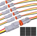 Exqutoo 6PACK 3-PIN Waterproof Dt And Female Wire Connectors With. Fixed Price $31.28.