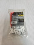 Pkg Of White Zinc-plated Plastic Coaxial Staples 7/16" Gardner Bender PR-50. Fixed Price $11.95.