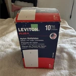 Leviton PJ13-WM Unbreakable Nylon Blank Wall Plate 10 Pack White Midway. Fixed Price $10.00.