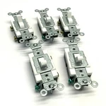 Leviton CS120-2W Single Pole Toggle Switches Lot Of 5. Fixed Price $33.24.