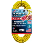 U.s. Wire 73050 Ft. Three Conductor Yellow Temp-flex Lighted Plug Cord 14/3. Fixed Price $79.76.