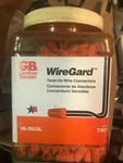 Gb Wire Gard Twist-on Connectors 16-003L Qty 700. Fixed Price $26.00.