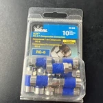 Ideal RG-6 F-compression Connectors 89-040 10 Pack 6FNJX. Fixed Price $6.95.