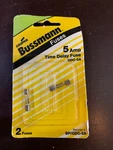 Fuses 2-PACK 5AMP Time Delay Cooper Bussmann BP/GDC-5A For Electronic Equipment. Fixed Price $5.29.
