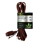 Go Green Power Inc. 16/2 15FT Household Extension Cord With 3 Outlets Brown Disc. Fixed Price $17.88.