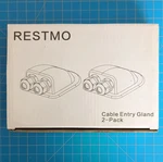 New Restmo Cable Entry Gland 2-PACK S-CEG-2P IP68 Abs 6-12MM Black. Fixed Price $12.00.